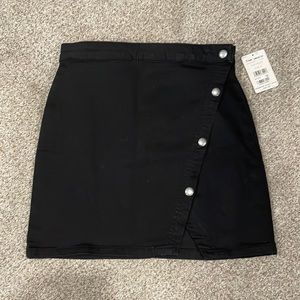 Free people modern button up stretch mini skirt